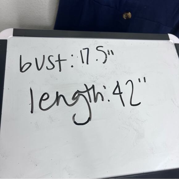 Berydress Navy Button Front Spaghetti Strap Sundress - Picture 8 of 9